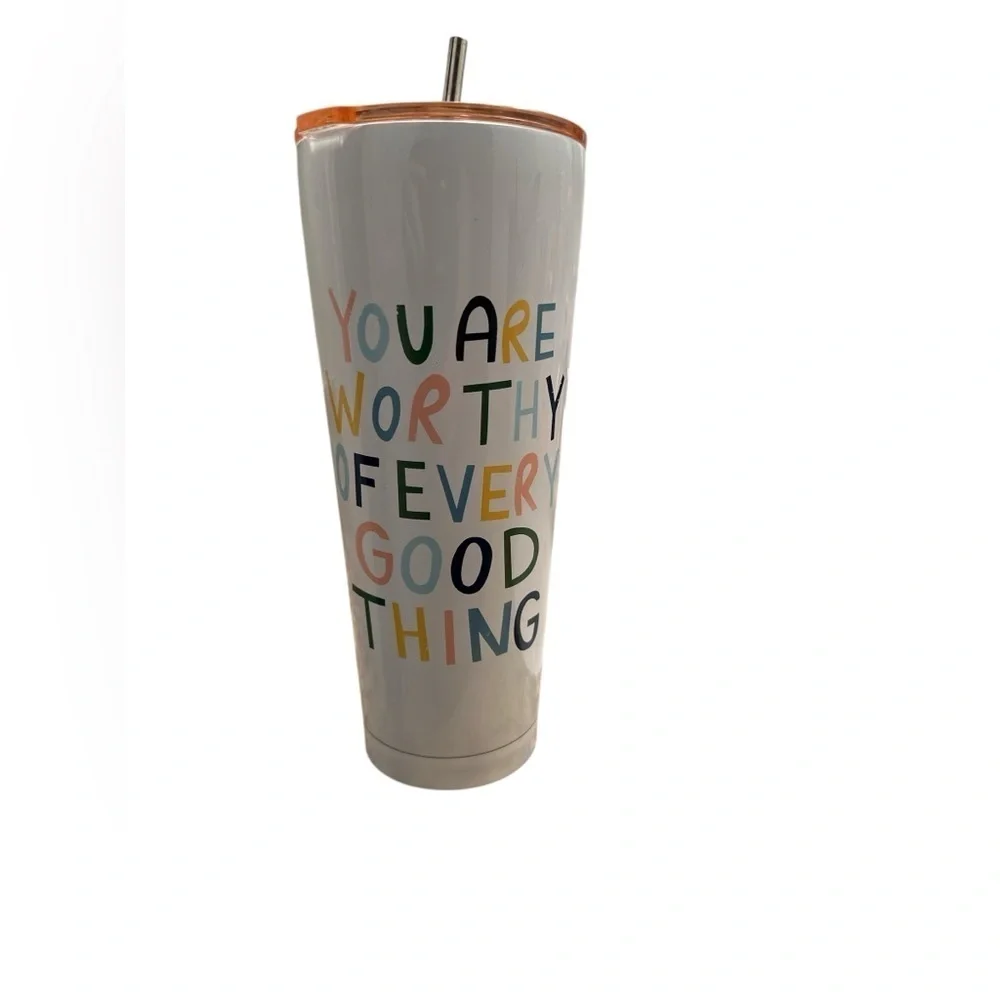 Oh Happy Dani x Target Colorful “ You Are Worthy Of Everything Good” Tumbler